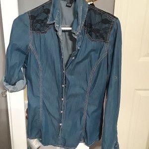 Chambray button up.